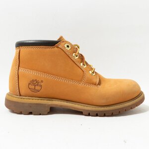 Timberland ティンバーランド ウォータープルーフ ショートブーツ キャメル 6.5 23.5cm相当 ヌバックレザー レディース カジュアル 靴