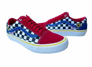 極美品!! レア!! VANS PRO OLD SKOOL バンズ プロ オールドスクール ブライトン・ゾイナー チェッカー レッド ブルー us 8 / 26 ㎝