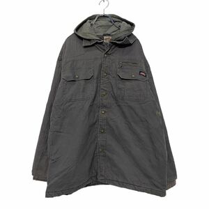 Dickies ワークジャケット 2XL グレー ディッキーズ ビッグサイズ フード付き 古着卸 アメリカ仕入 a510-5292