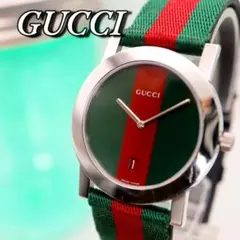 美品！GUCCI シェリーライン ラウンド デイト クォーツ 腕時計 592