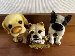 犬の置物　３匹セット