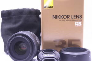 ★極上品★ Nikon ニコン Nikon AF-S DX NIKKOR 35mm F1.8G ポーチ 元箱付き L-0179