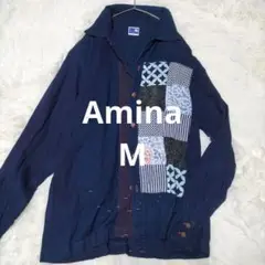 Amina アミナ コットンダブルガーゼ 長袖 シャツ メンズM レディースL