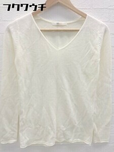 ◇ AZUL basic アズールベーシック AZUL BY MOUSSY 長袖 Vネック ニット セーター サイズXS アイボリー レディース