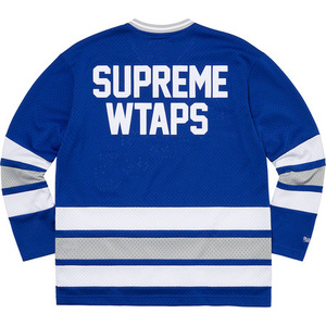 希少★新品本物【青★XL】Mitchell & Ness HOCKEY JERSEY ミッチェル ネス ホッケージャージ 正規店購入シュプリーム 入手困難 Supreme21AW