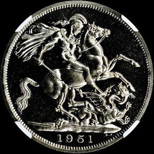★日終 【NGC PL65】1951 イギリス Crown 完全未使用 プルーフ//世界コイン 古銭 貨幣 硬貨 銀貨 金貨 銅貨【決済期限火曜日】