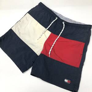 90s トミーヒルフィガー TOMMY HILFIGER ウォーターショーツ ハーフパンツ 裏地付き Mサイズ