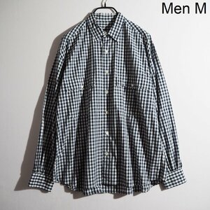 B7301P　▼PORTER CLASSIC ポータークラシック▼　ROLL UP SHIRT ロールアップシャツ ギンガムチェック M / ネイビー シーズンレス rb mks