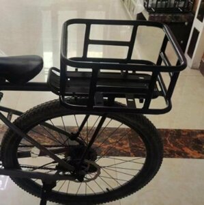 自転車用後ろカゴ 自転車カゴ 取付金具付 大容量 リアカゴ 通勤通学 自転車アクセサリー