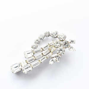 Vintage　1950s’ clear rhinestone　brooch