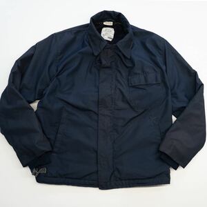 米軍 実物 アラミド デッキジャケット ネイビー ミリタリー　難燃 U.S.NAVY USN A-2 COLD WEATHER FLAME RESISTANT L vintage アメリカ軍