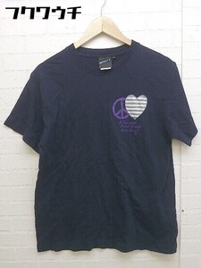 ◇ BEAMS T ビームス ティー 半袖 Tシャツ カットソー サイズM ネイビー レディース