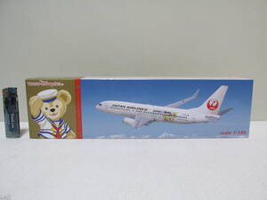 ディズニー　「ダッフィー　JAL　ハッピージャーニーエクスプレス　scale　1：130」ディズニーシー　飛行機　ボーイング 737ー800　模型