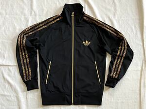 限定 アディダス adidas オリジナルス 黒 レオパード トレフォイルロゴ トラックジャケット ジャージ 豹柄 ヒョウ トラックトップ S 正規品