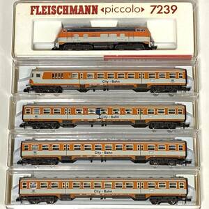 ☆FLEISCHMANN/フライシュマン　Ｎゲージ　 DB　ドイツ国鉄　218　City-Bahn　機関車/7239+客車　まとめて　