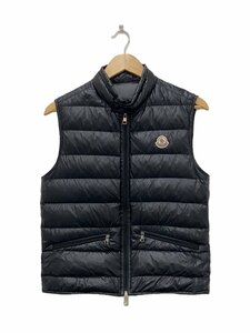 MONCLER◆GUI GILET/53029/ダウンベスト/ワンポイント/ワッペン/0/ナイロン/ブラック//