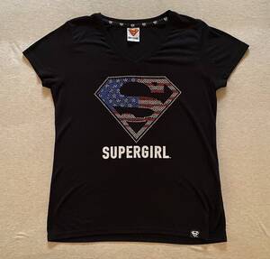 SUPER GIRL スーパーガールスパンコール Tシャツ サイズ L