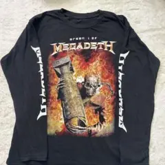 メガデスMEGADETHバンドブラック長袖Ｔシャツ