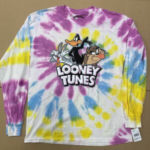 LOONEY TUNES ルーニー テューンズ シルベスター ワーナー 長袖 Tシャツ ロンT 未使用 Mサイズ タイダイ メンズ