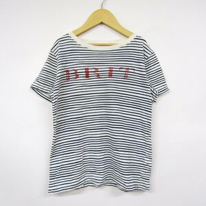 バーバリー 半袖Tシャツ ボーダー柄 キッズ 女の子用 10Y/140cmサイズ ネイビー×ホワイト BURBERRY