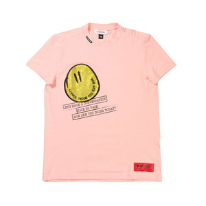 MY BRAND（マイ ブランド） Uネック半袖Tシャツ GOTP SMILE T-SHIRT ライトピンク XS 【S27684】 uts2420