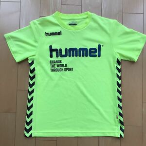 hummel 半袖Tシャツ トレーニング　162cm〜168cm used 蛍光イエロー