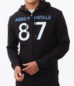 ●送料無料●大きいサイズ Aeropostale　フルジップパーカー(87/ブラック)【USサイズ/3XL】