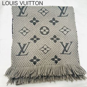 LOUIS VUITTON ルイヴィトン エシャルプロゴマニア マフラー ウール　モノグラム　 エシャルプ ロゴマニア シルク