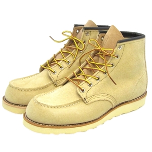 未使用 REDWING レッドウィング US9E 27cm モックトゥ 8173 6インチ クラシック ワークブーツ スエード ホーソーン ラフアウト 35003559