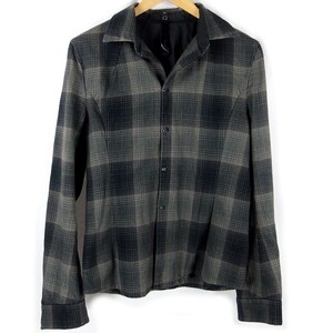 ■wjk ダブルジェイケイ / 4443 ch49s / check hook shirt / 日本製 / メンズ / タイトフィッチ チェック フックシャツ size S / トップス