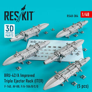 ◆◇RESKIT【RS48-0384】1/48 BRU-42/A ITER爆弾架(F-14D,AV-8B,F/A-18A/B/C/D用)(5個入り)◇◆