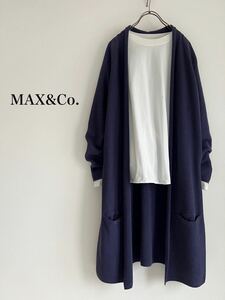 【2点以上で送料無料】MAX&Co. ロングカーディガン ネイビー レディースMサイズ マックスアンドコー