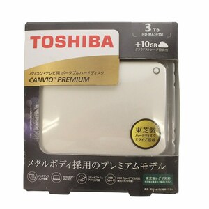 未使用品 東芝 TOSHIBA CANVIO PREMIUM ポータブルハードディスク 3TB シルバーメタリック HD-MA30TS /IR ■GY11 その他