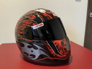 SIMPSON SPEEDWAY RX10 シンプソン　ヘルメット　59㎝　BLACK/REDSTER