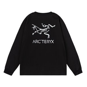 アークテリクス ARC‘TERYX 長袖Tシャツ メンズ ロングスリーブTシャツ ブラック色 トップス カジュアル 服 Lサイズ