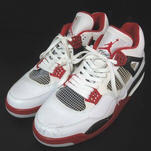 鑑賞用 NIKE ナイキ Air Jordan 4 Retro エアジョーダン4 レトロ スニーカー 308497-162 31cm ファイア レッド マーズ ブラックモン