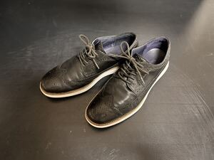 ★美品★ COLE HAAN コールハーン LUNARGRAND wingTip C12007 ルナグランド ウイングチップ 8.5 レザー ルナロン 黒白