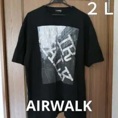 AIRWALK　vintageビッグロゴプリントＴシャツ ブラック　２Ｌ