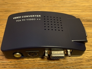 VGA to RCA Video・S-Video Comberter (VGAからRCAビデオないしSビデオへの変換コンバーター) 動作未確認