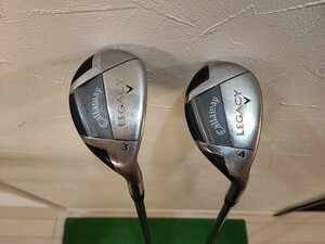 ★中古2本セット/Callaway キャロウェイ LEGACY レガシー　ユーティリティ セット/3H/4H/ダイナミックゴールド　GS85　フレックスR300