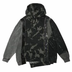 定価38500円 新品 Rebuild By NEEDLES 24AW 5 Cuts Hoody B&W Mishmash 再構築 タイダイ スウェット パーカー PU362 ニードルス