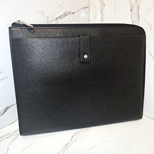 【未使用級】サンローラン SAINT LAURENT クラッチバッグ メンズ レザー ビジネス 高級感 黒 ブラック バッグ セカンドバッグ