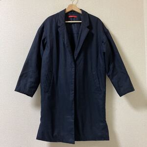 美品 S.J.FERRY （エス ジェイ フェリー） 中綿 ロング ジャケット コート レディース (40) L | インディゴ ladies 女 チェスターコート