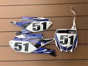 YAMAHA YZ250F/YZ450F 純正ゼッケンプレートセット フロント/サイドゼッケン 2018〜2023 外装