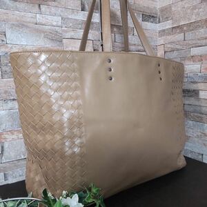 1円【至高の逸品】BOTTEGA VENETA ボッテガヴェネタ ビジネスバッグ トートバッグ レザー スエード イントレチャート 箱付き