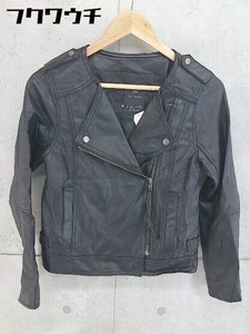 ◇ w closet ダブルクローゼット ジップアップ 長袖 ジャケット サイズF ブラック レディース