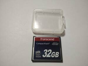 ケース付き　32GB　Transcend　CFカード フォーマット済み　メモリーカード　コンパクトフラッシュ