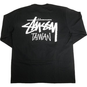 STUSSY ステューシー 24AW STOCK TAIWAN LS TEE BLACK 台湾限定ロンT 黒 Size 【L】 【新古品・未使用品】 20807643