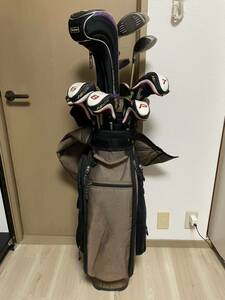 ゴルフクラブセット メンズ キャディバック 右利き 大量 まとめて 21本 taylormade mizuno maltby cleveland golfplanner他 同梱可