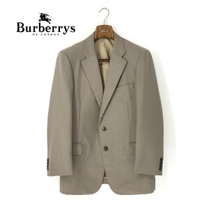 A6816/ビンテージ 80s 背抜き 春夏 BURBERRY バーバリー ウール モヘア テーラード シングル2Bジャケット 175 AB6 グレー/メンズ スーツ用